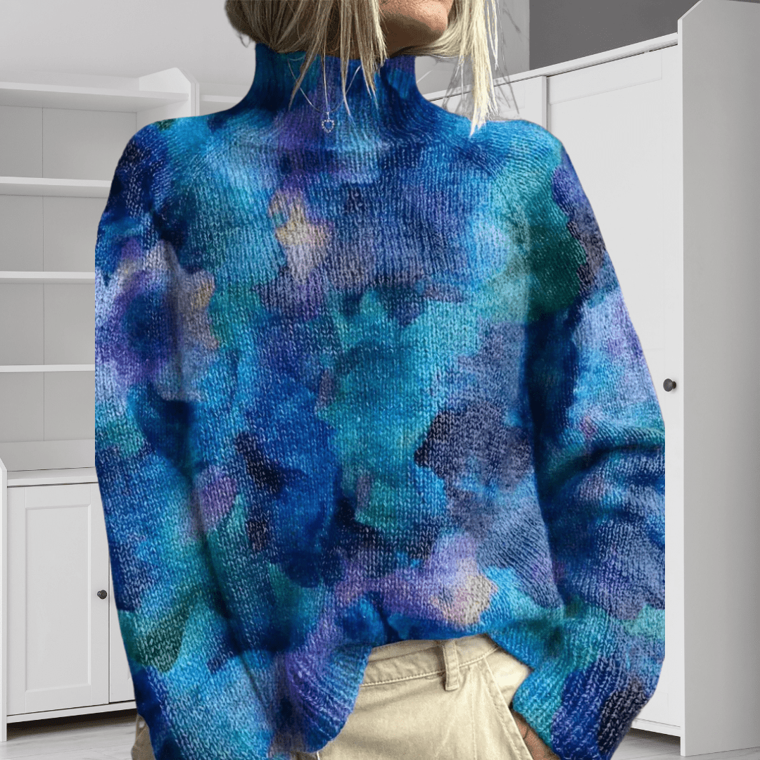 Zoe | Warm Floral Turtleneck