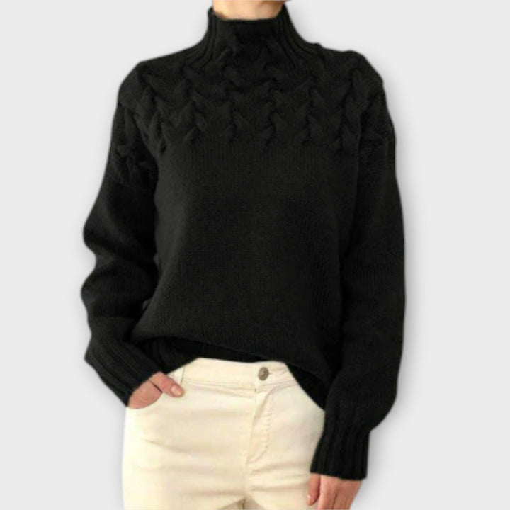 Eva | Women's Sweater with Cable Knit Detail