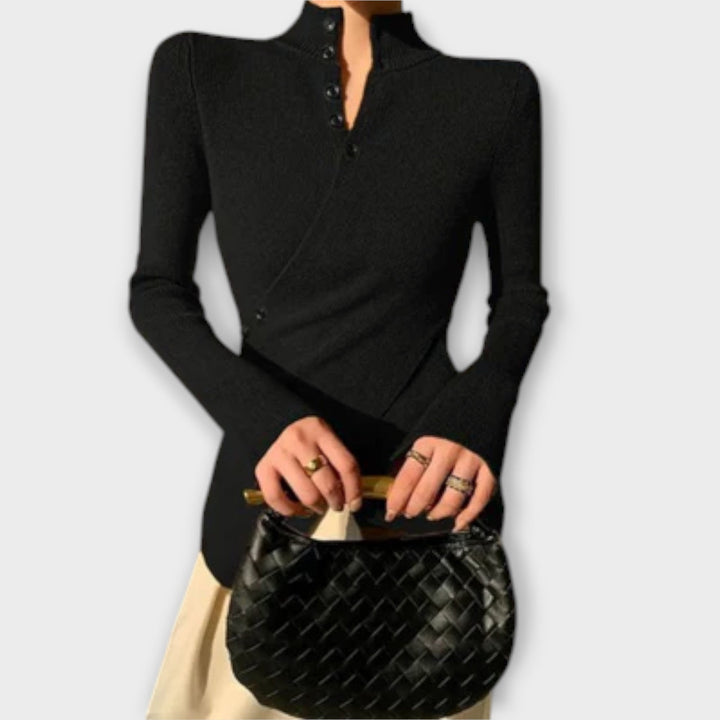 Michiko | Elegant Cotton Knit Sweater