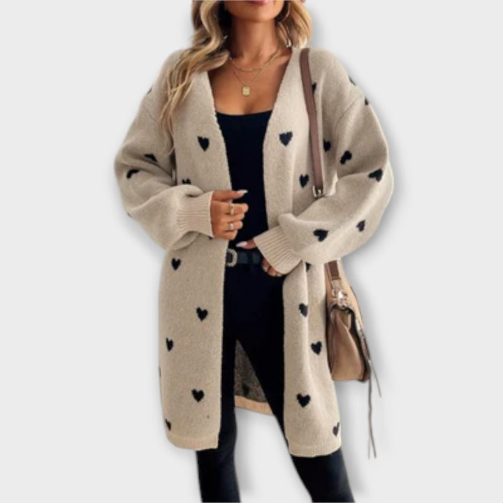 Julia | Cardigan with Heart Pattern