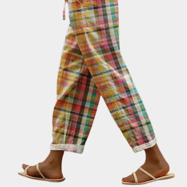 Michelle  | Comfortable Checkered Pants
