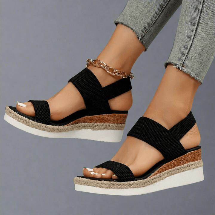 Alessia | Black Platform Sandals