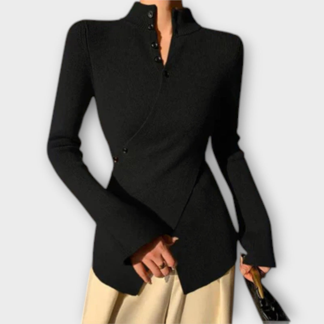 Michiko | Elegant Cotton Knit Sweater