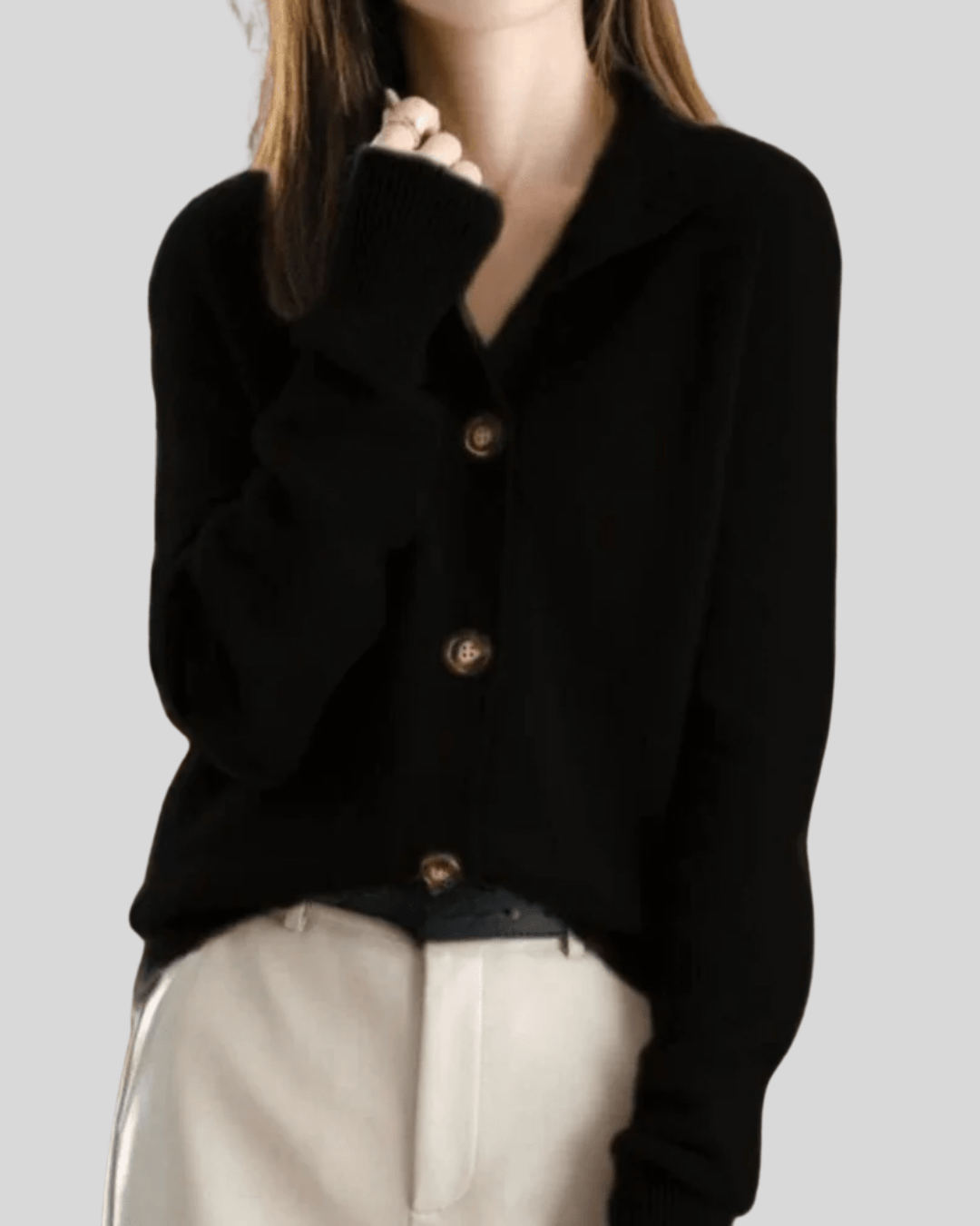 Claire | Retro-Style Cashmere Cardigan