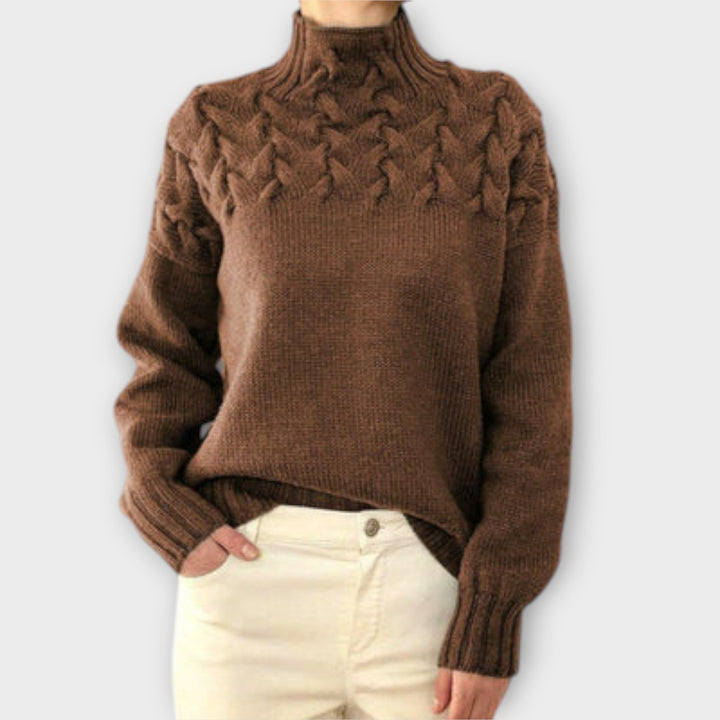 Eva | Women's Sweater with Cable Knit Detail