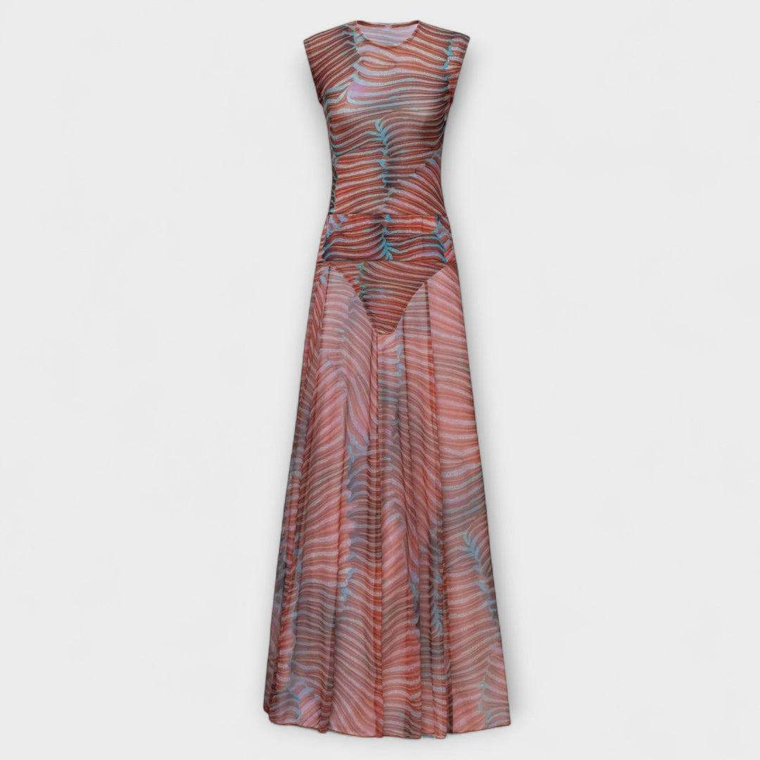 Phoenix - Shimmering Wave Mesh Bodysuit