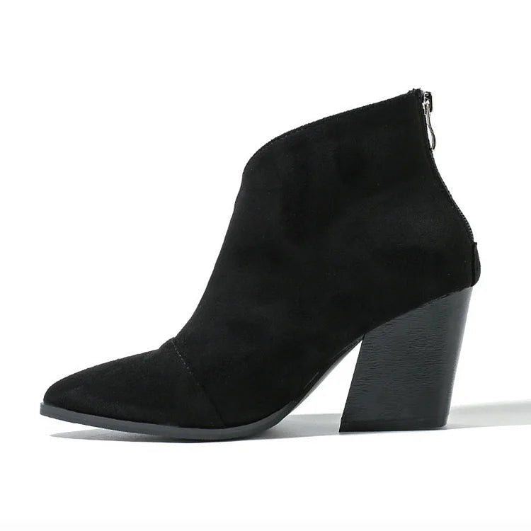 Hailey | Pointed Ankle Boot With Suede Effect