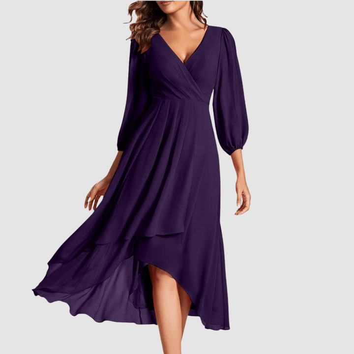 Mia | Elegant V-Neck Long Dress