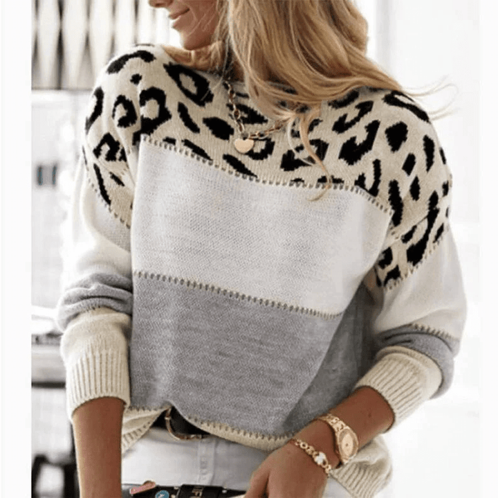 Cheyenne | Casual Sweater with Leopard Design