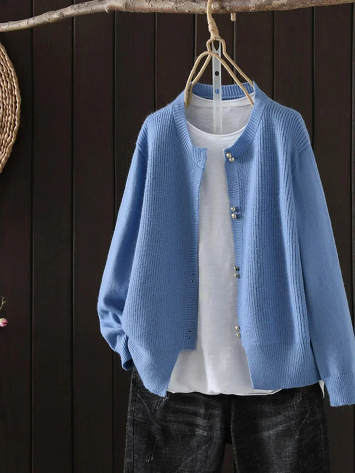 Elara | Pearl Button Cardigan