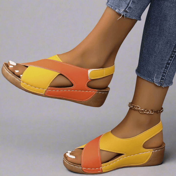 Ada | Colorblock Slingback Sandals - Barbara benjamin new york