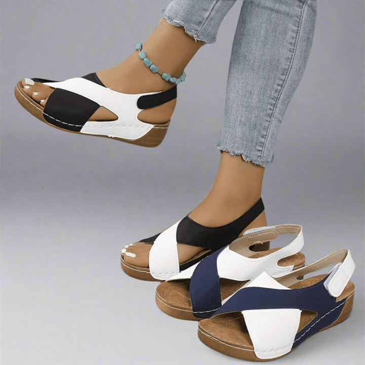 Ada | Colorblock Slingback Sandals - Barbara benjamin new york