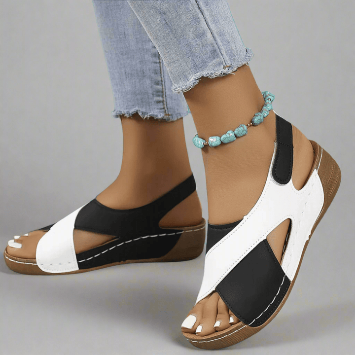 Ada | Colorblock Slingback Sandals - Barbara benjamin new york