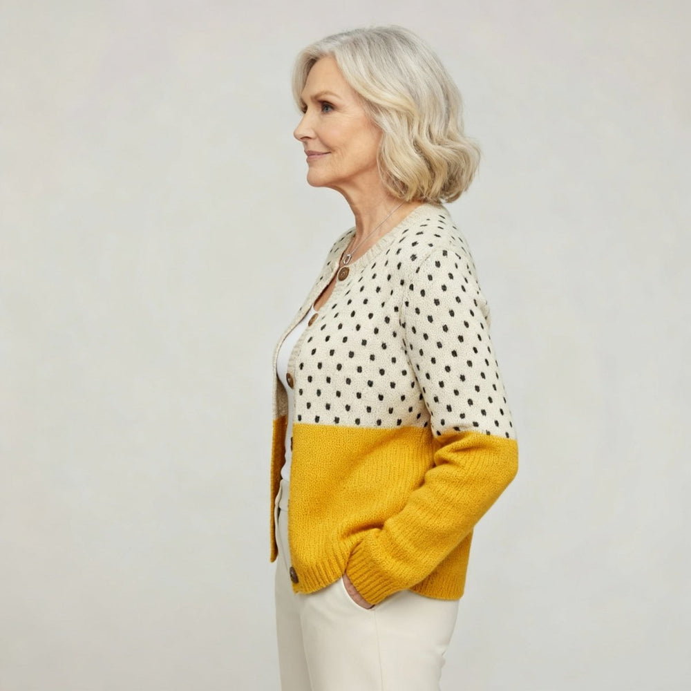 Adeline | Polka Dots Cardigan - Barbara benjamin new york