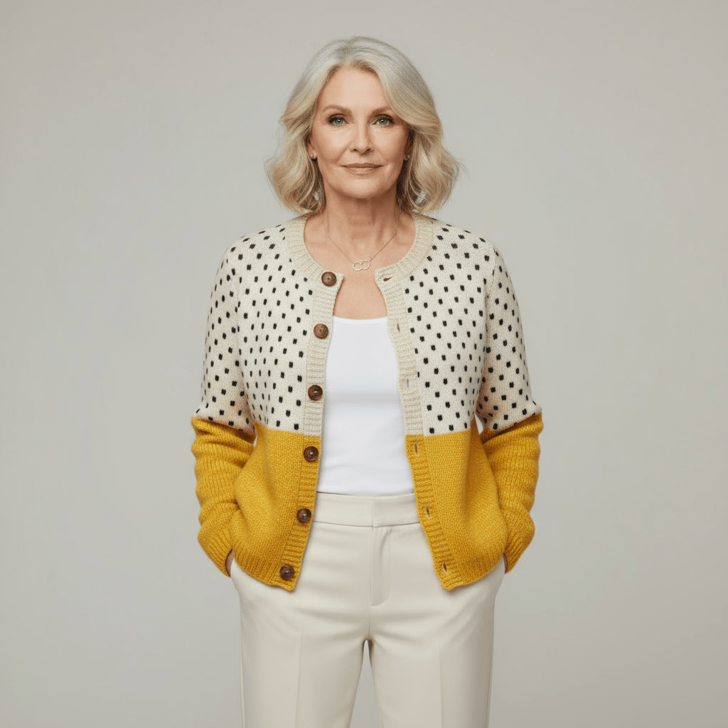 Adeline | Polka Dots Cardigan - Barbara benjamin new york