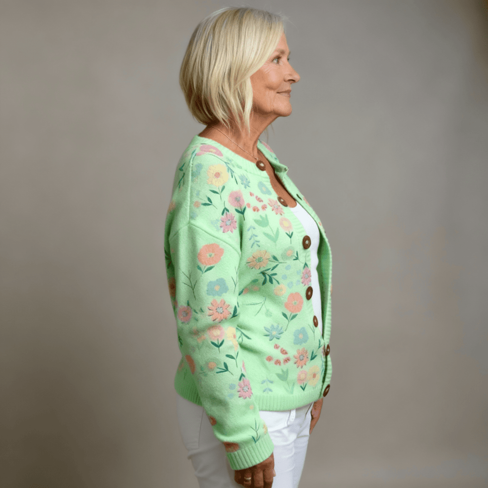 Aleah | Floral Design Cardigan - Barbara benjamin new york