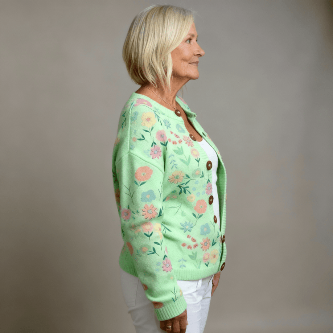 Aleah | Floral Design Cardigan - Barbara benjamin new york