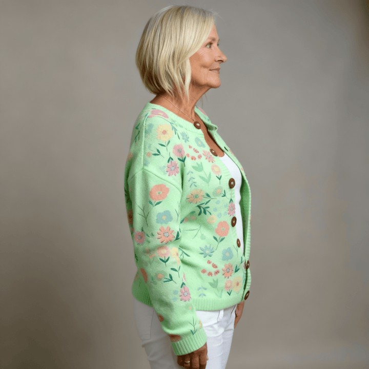 Aleah | Floral Design Cardigan - Barbara benjamin new york