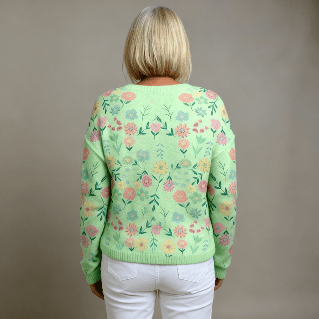 Aleah | Floral Design Cardigan - Barbara benjamin new york