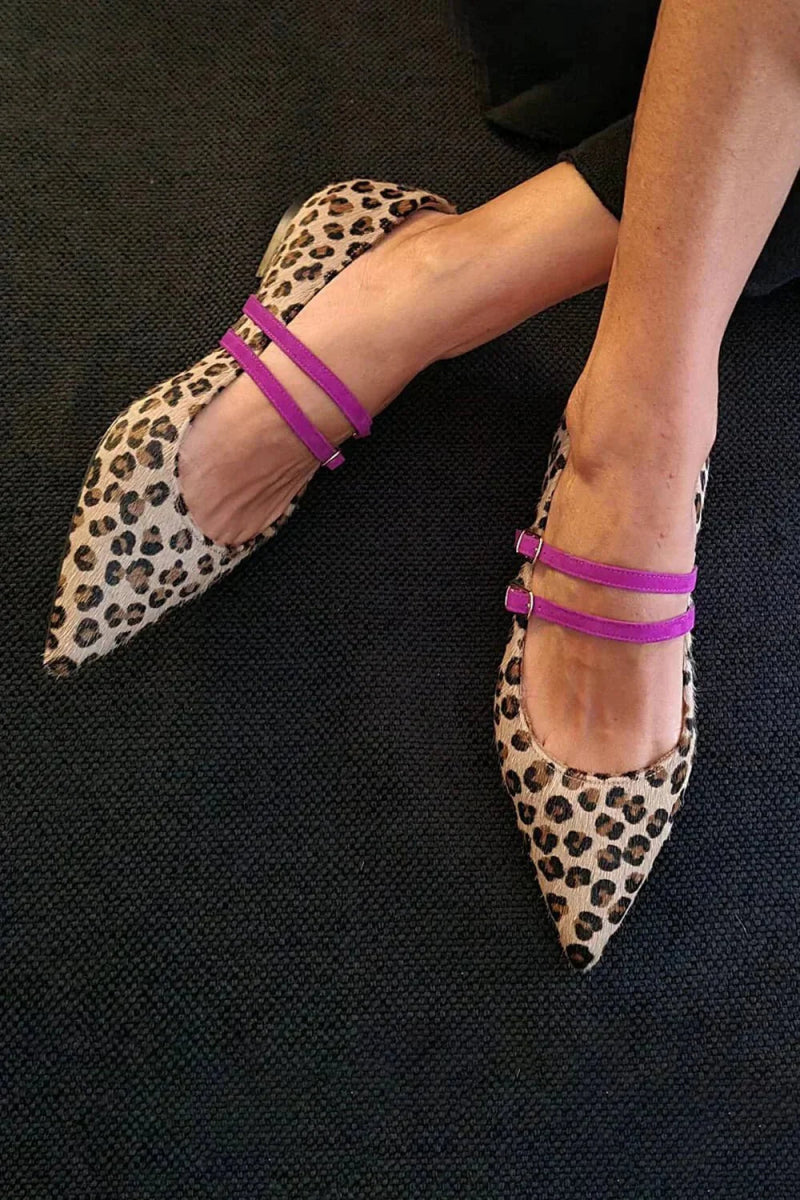 Alice | Leopard - Print Strap Flats - Barbara benjamin new york