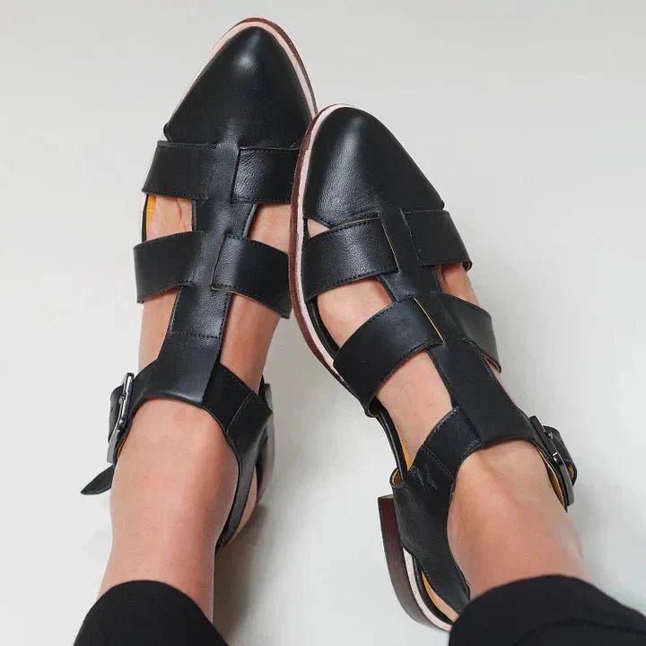 Alicia | Woven Flat Sandals - Barbara benjamin new york