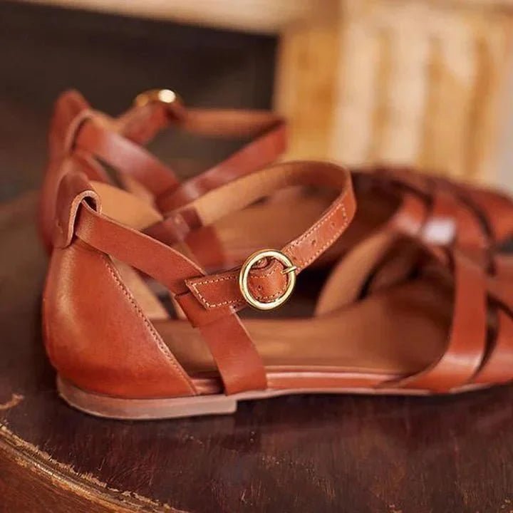 Alma | Strappy Flat Sandals - Barbara benjamin new york