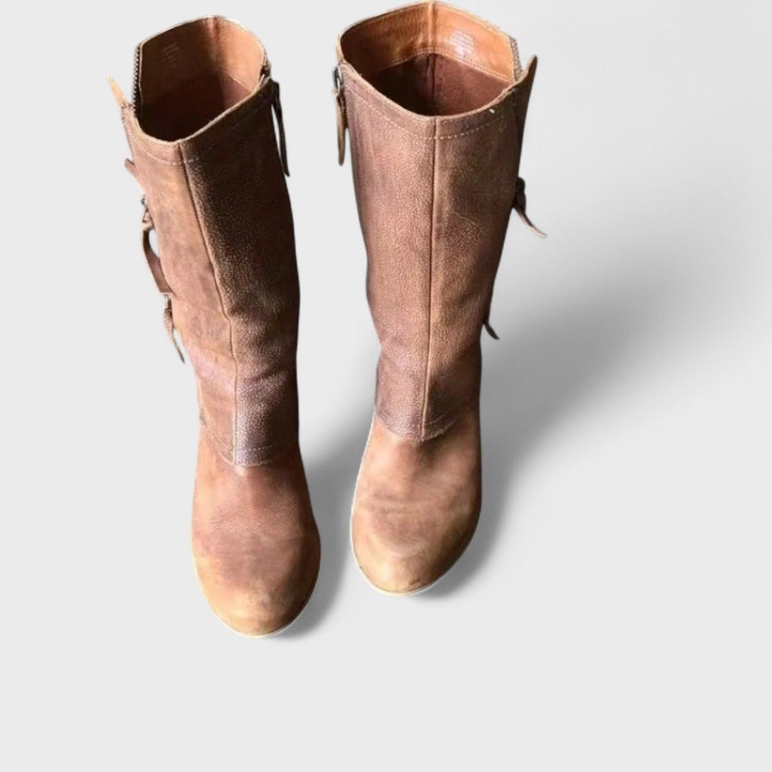 Alma | Vintage Mid - Calf Boots - Barbara benjamin new york
