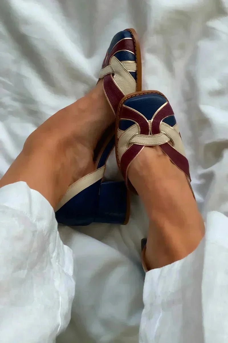 Amara | Tri - Color Slip - On Flats - Barbara benjamin new york