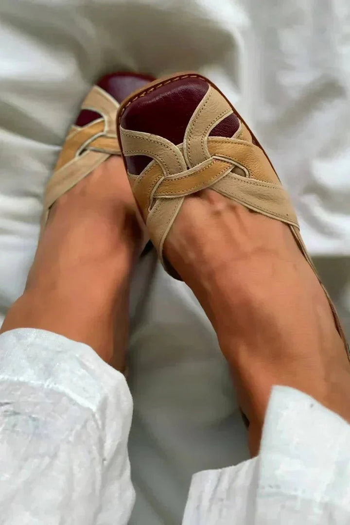 Amara | Tri - Color Slip - On Flats - Barbara benjamin new york