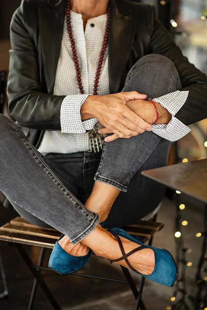 Amber | Elegant Strap Mid - Heels - Barbara benjamin new york