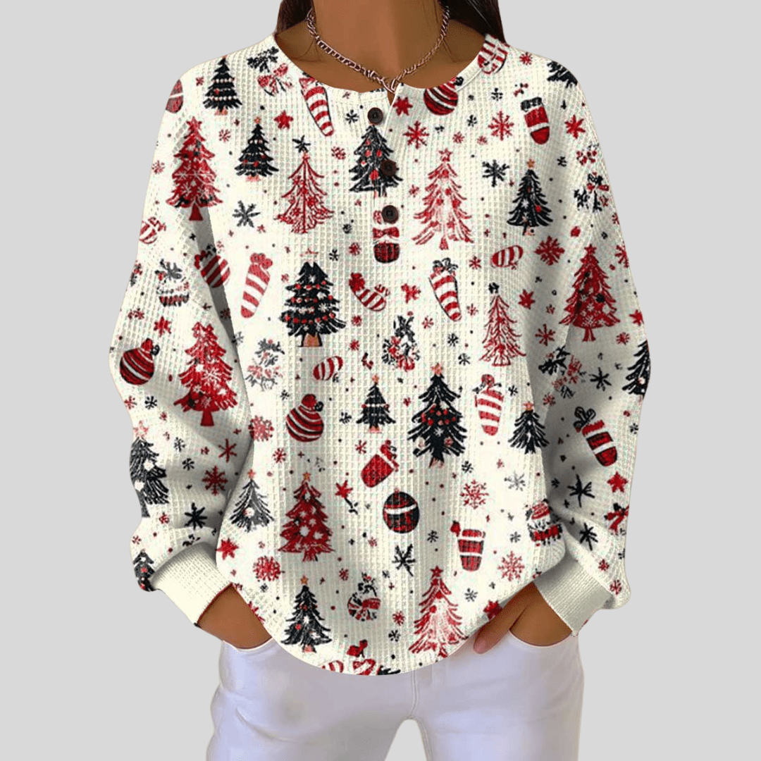 Anna | Winter Jumper with Buttons - Barbara benjamin new york