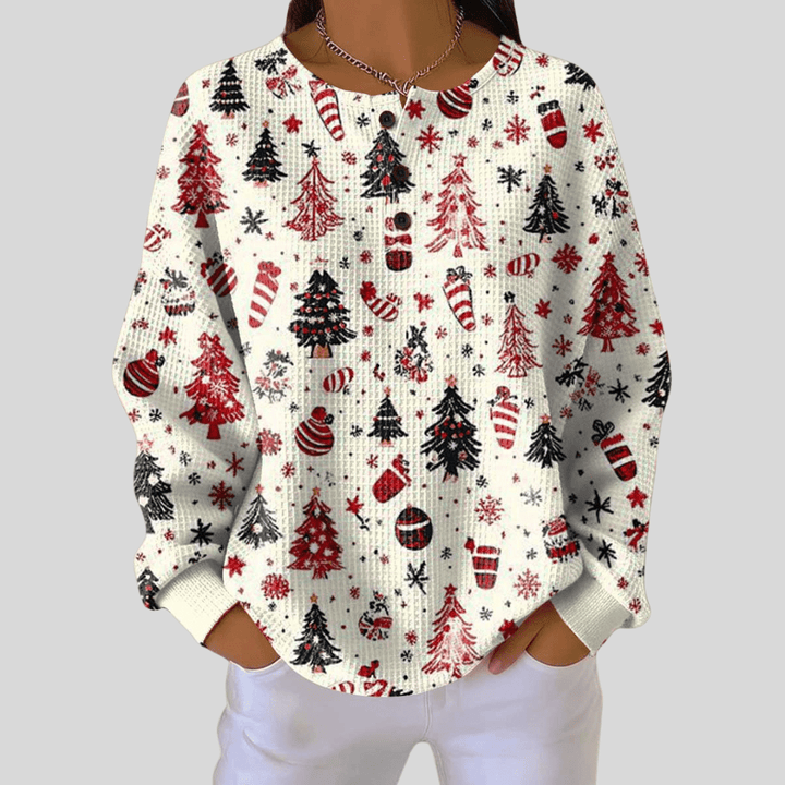 Anna | Winter Jumper with Buttons - Barbara benjamin new york