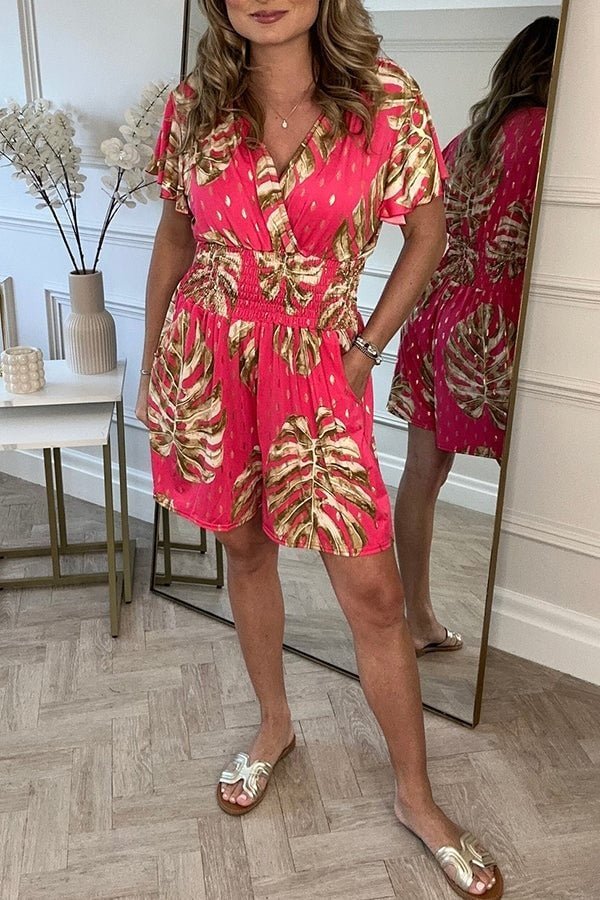 Ariella | Chic Leaf Print - Barbara & Late Benjamin