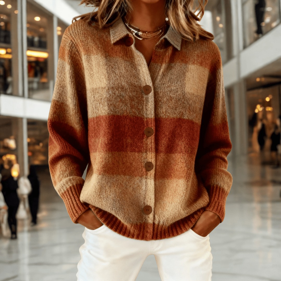 Audrey™ - Timeless Tartan Cardigan - Barbara benjamin new york