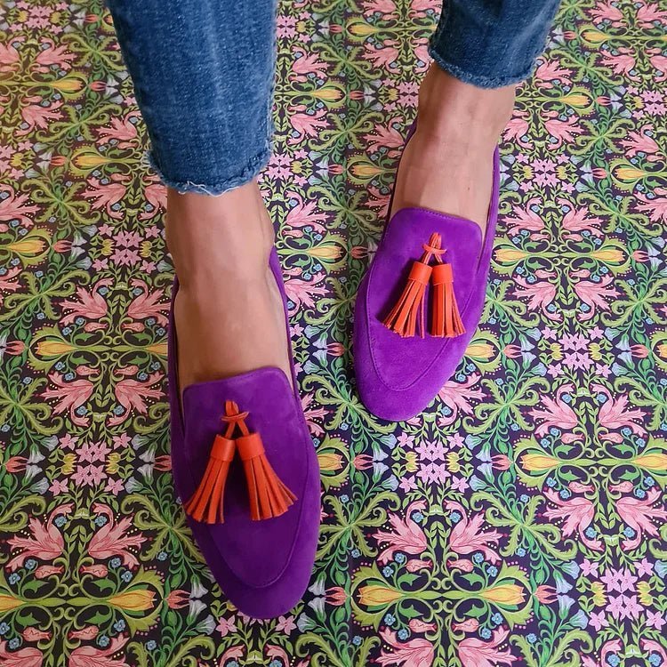 Aurora | Purple Loafers With Tassels - Barbara benjamin new york