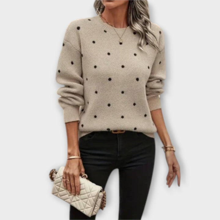 Ava | Casual Long - Sleeve Knit Sweater - Barbara benjamin new york