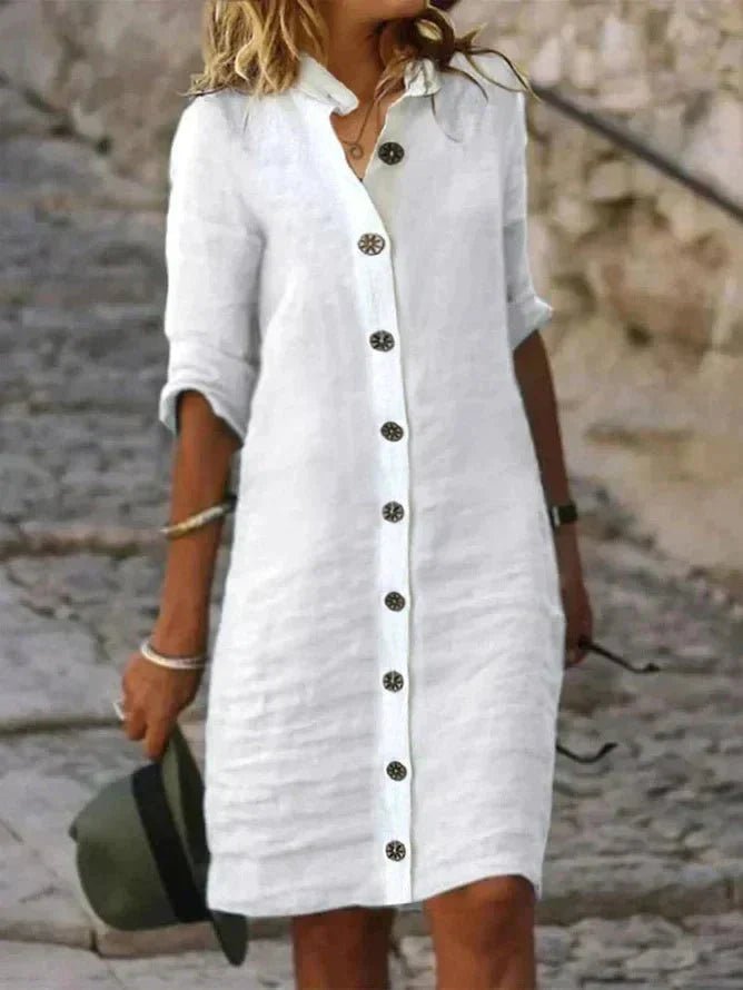 Avera | Breezy Comfort Shirt Dress - Barbara & Late Benjamin