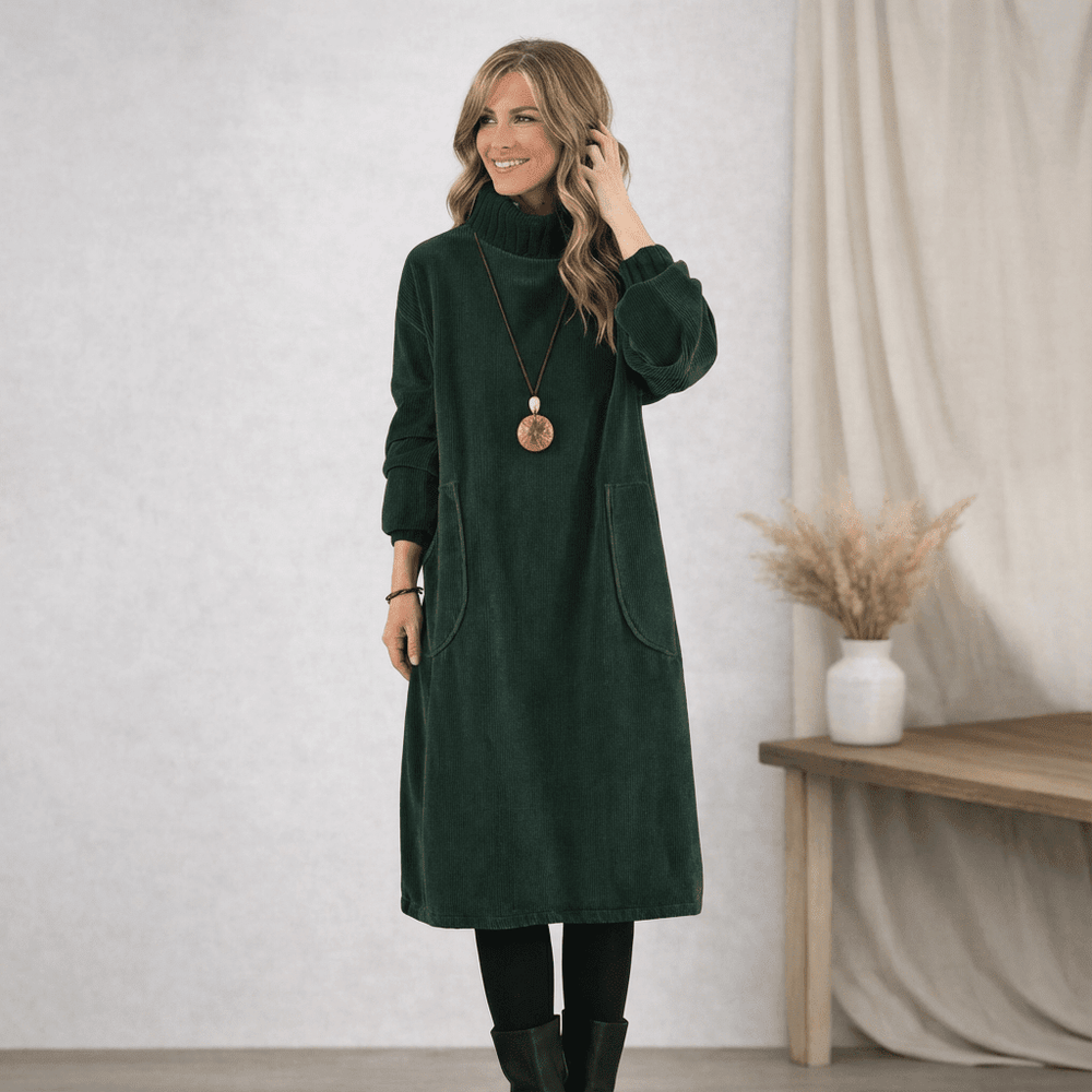 Barbara | Cozy Turtleneck Midi Dress - Barbara & Late Benjamin
