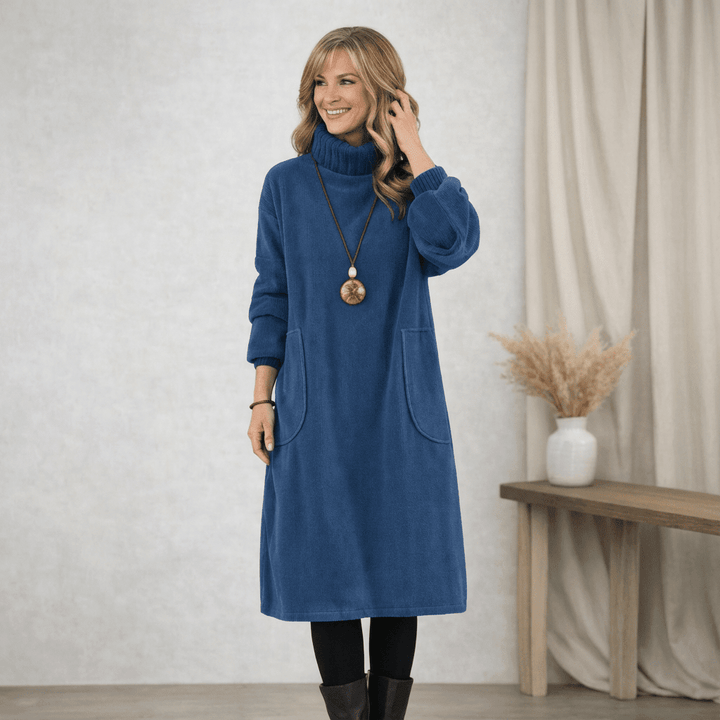Barbara | Cozy Turtleneck Midi Dress - Barbara & Late Benjamin