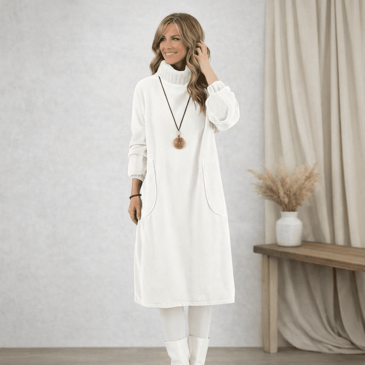 Barbara | Cozy Turtleneck Midi Dress - Barbara & Late Benjamin