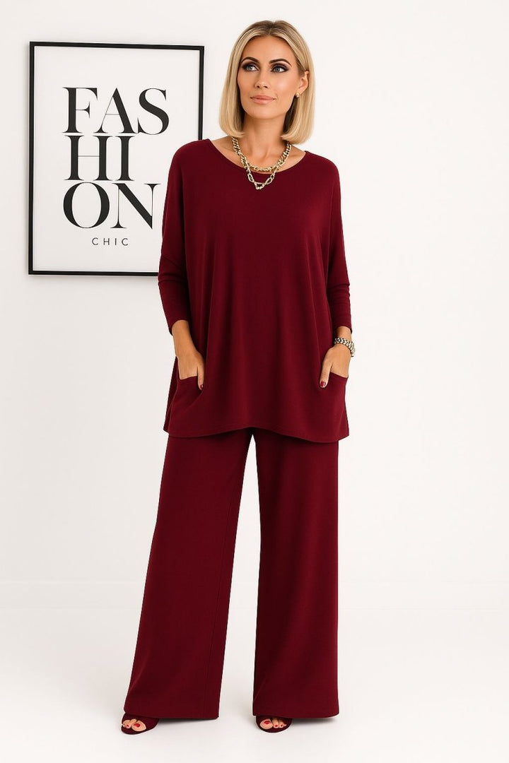 Barbara's Knit Top & Pants Set