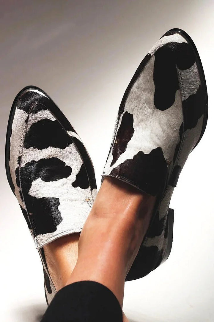 Becca | Cow Print Slip - Ons - Barbara benjamin new york