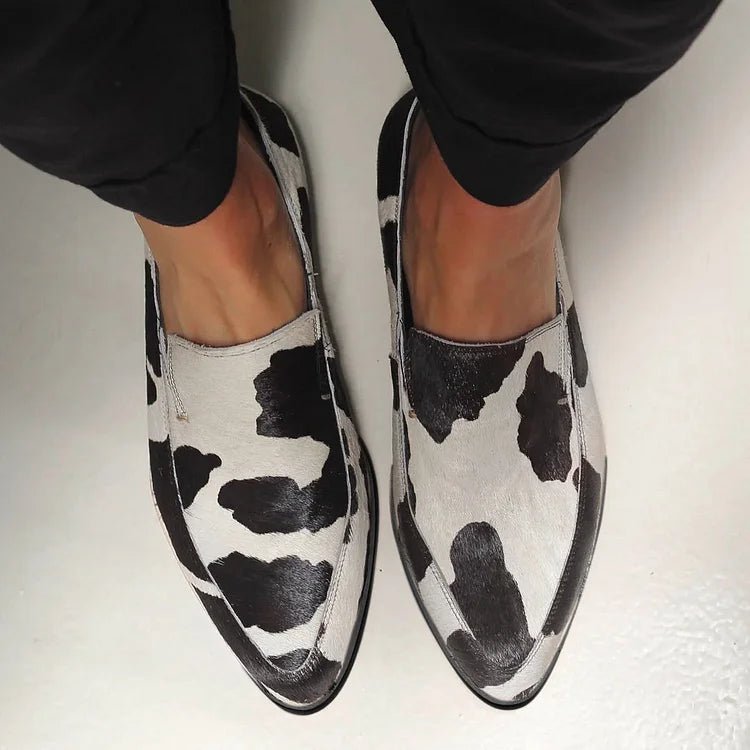 Becca | Cow Print Slip - Ons - Barbara benjamin new york