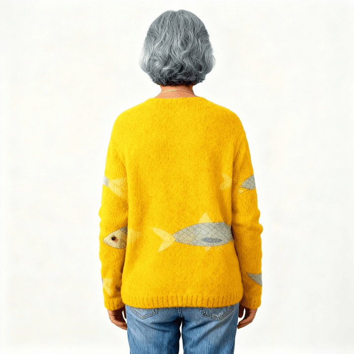 Bella | Sardines Art Cardigan - Barbara benjamin new york