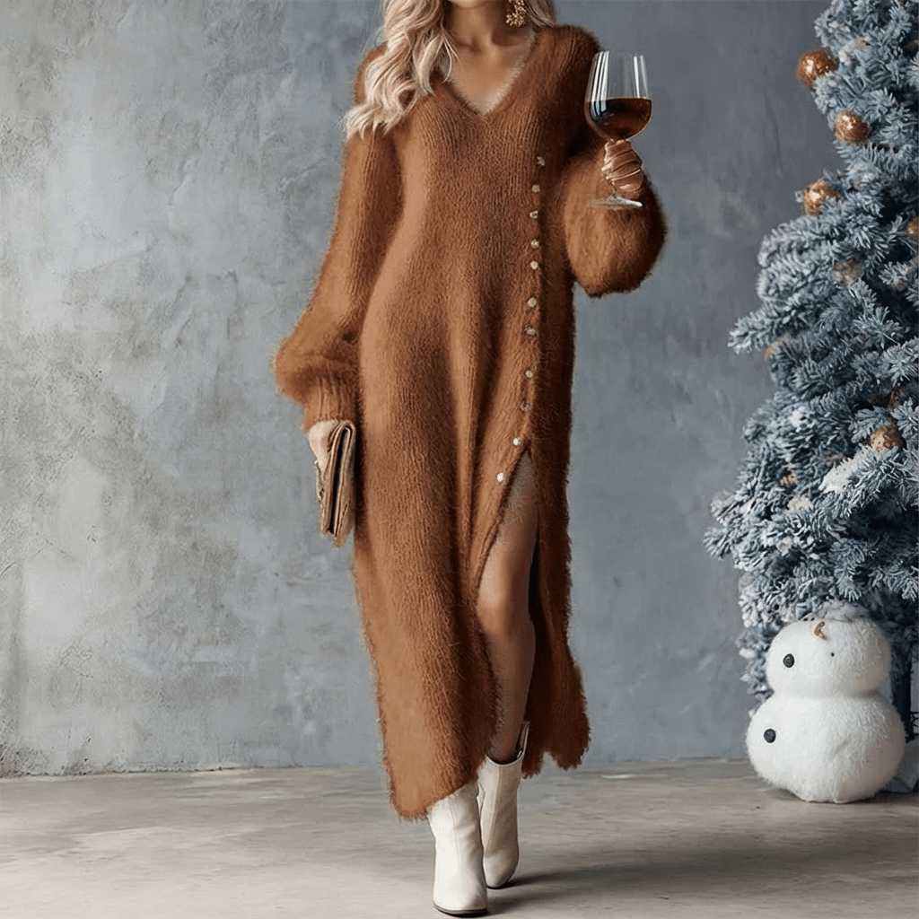 Brielle | Holiday Lounge Dress - Barbara & Late Benjamin