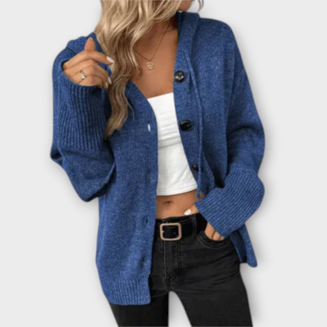 Brittan | Knitted Cardigan with Buttons - Barbara benjamin new york