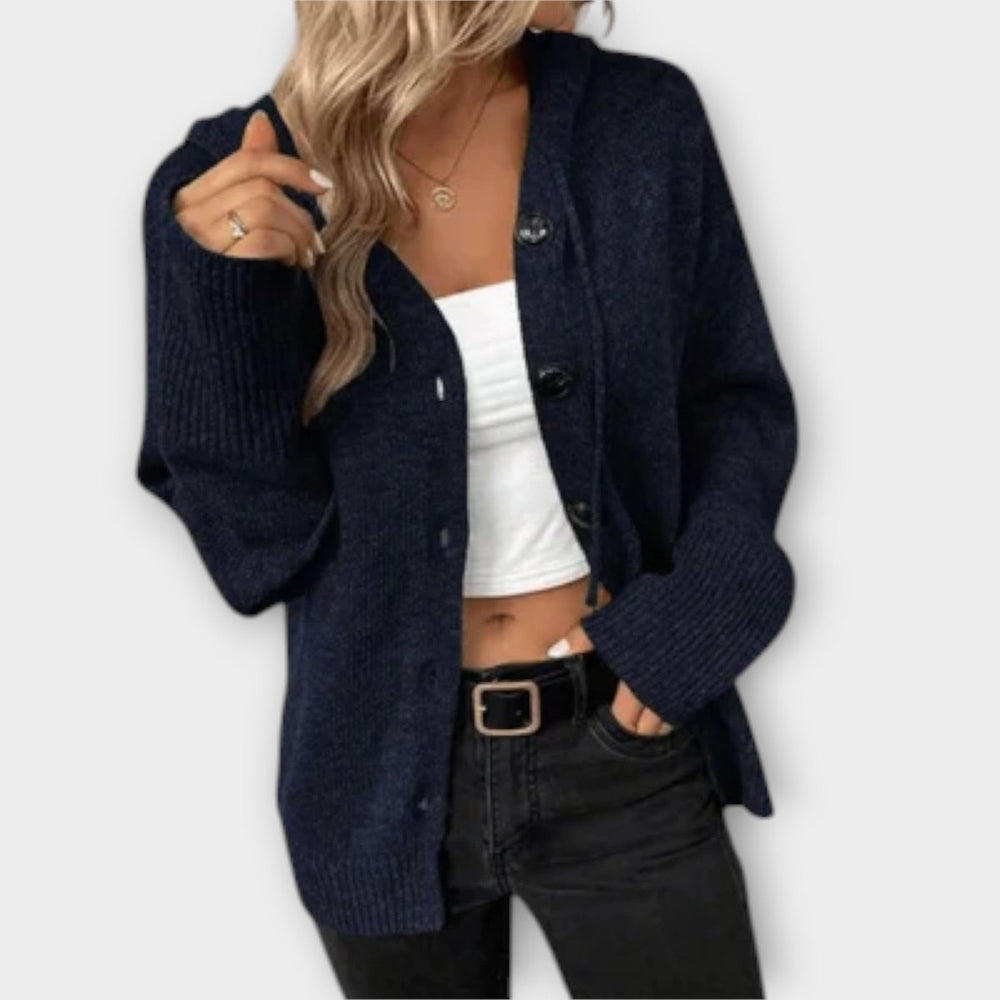 Brittan | Knitted Cardigan with Buttons - Barbara benjamin new york