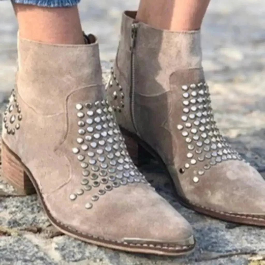 Cadence | Ankle Boots With Studs - Barbara benjamin new york