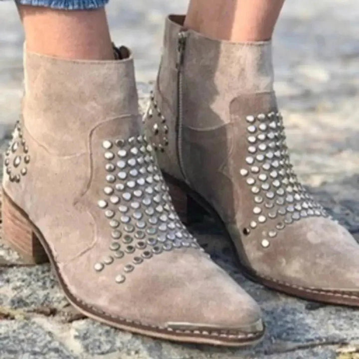 Cadence | Ankle Boots With Studs - Barbara benjamin new york