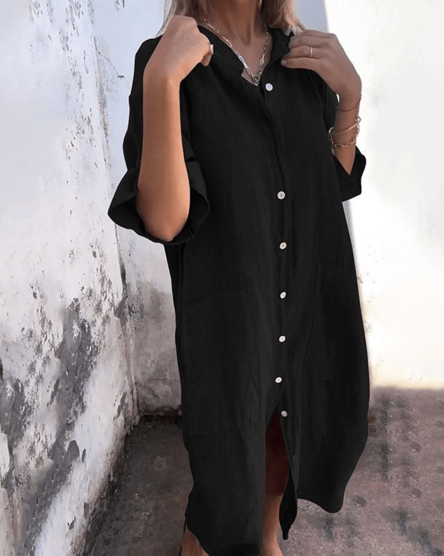 Calixa | Graceful Shirt Dress - Barbara & Late Benjamin